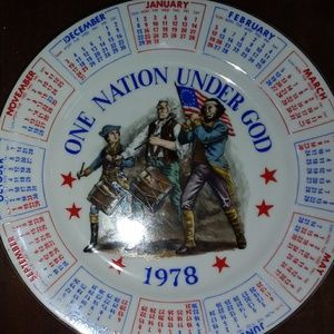 Vintage Decorative Calendar Plate
